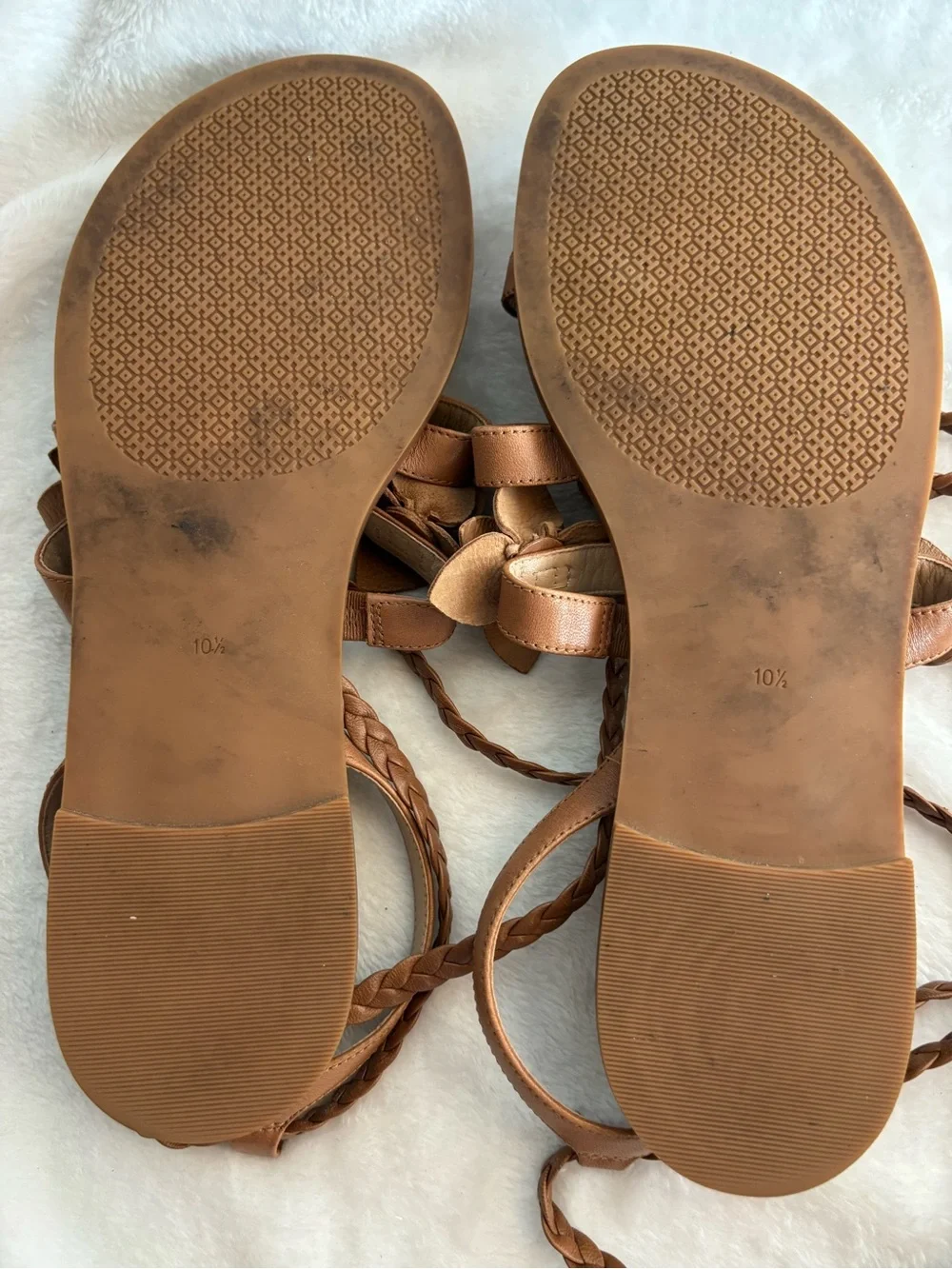 Tory Burch Blossom Gladiator Leather Wrap Sandals Size 10.5